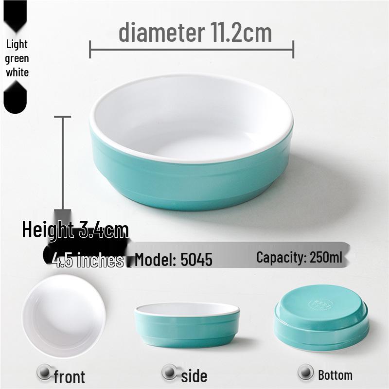 Zweifarbige Melamin-Tischware: Kleines Schalen- und Schalenset für Buffet und Grill-Dipsaucen.