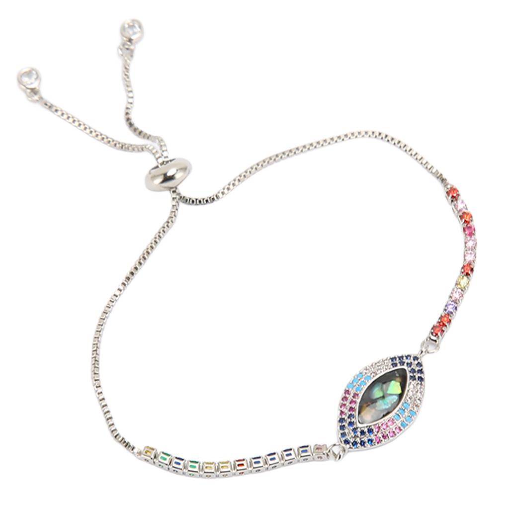 Turkish Evil Eye Bracelet Women Stylish Zirconia Pull Bracelets Hand Jewlery for Mother Friends