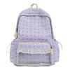 Schoolbag Japanese ins cute cartoon printed schoolbag ballet lace sweet soft girl travel value backpack