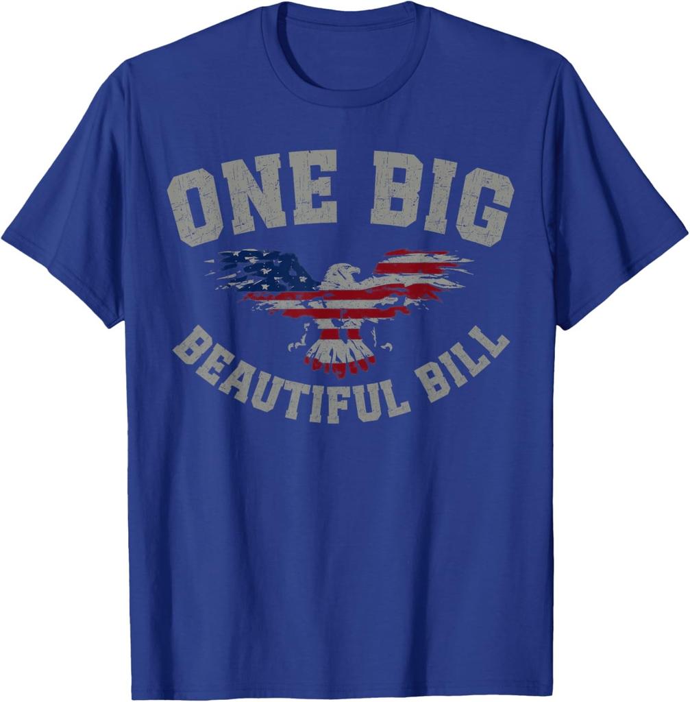 One Big Beautiful Bill Eagle USA Flag Political Unisex T-Shirt