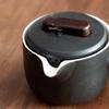 Mr. Nanshan Simple & Elegant Japanese Black Ceramic Side-Handle Tea Set