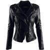 Chic and Slimming Women's Spring and Autumn Short PU Leather Jacket In American Style