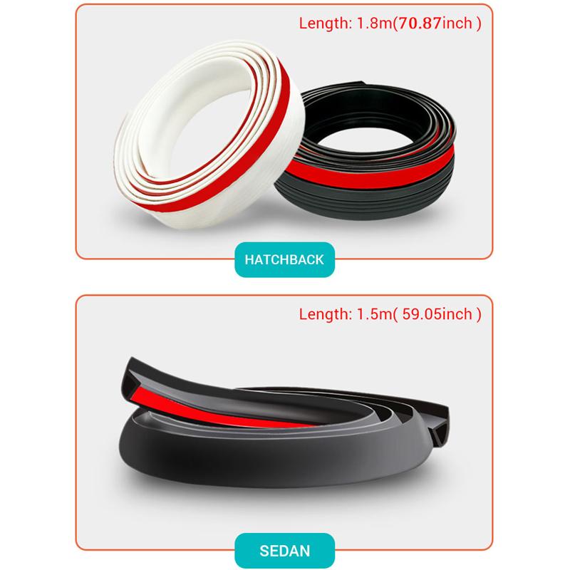 Car Sticker Rubber Roof Seal Strip Trunk Lid Gap Filler for Sedan Hatchback Auto Dustproof Waterproof Weather Strip Car Goods