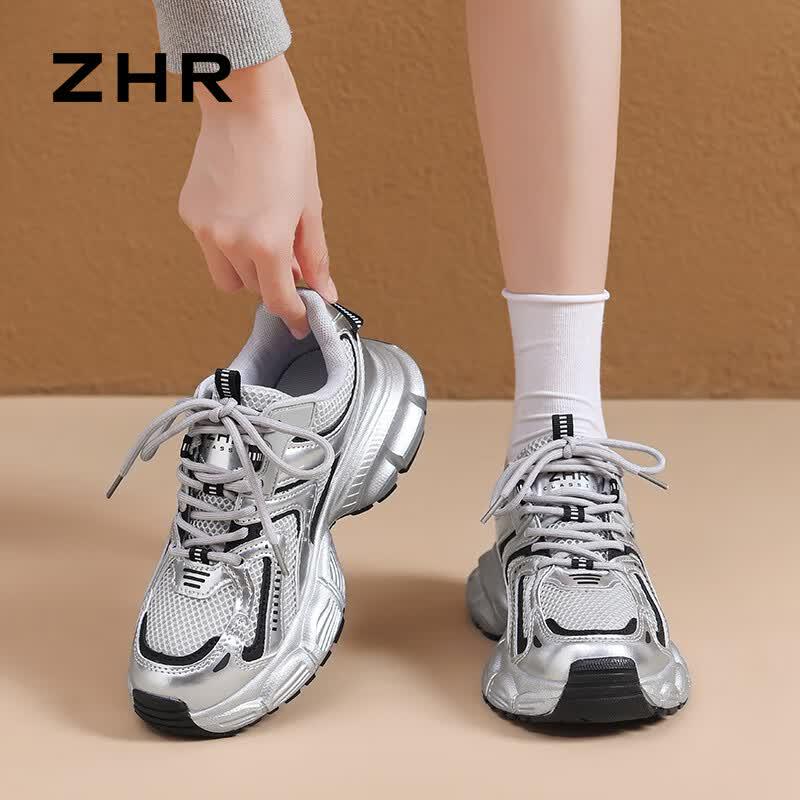 ZHR Women s Mesh Chunky Platform Sneakers BV63 37