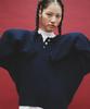 COCANCL Ccl Mohair Collar Knit/Navy