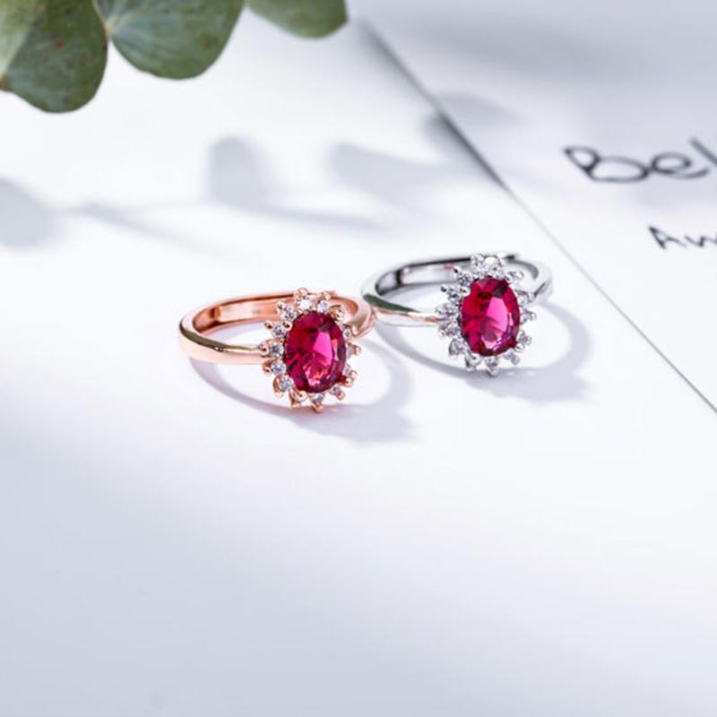 Ladies Crystal Adjustable Open Rings Jewelry