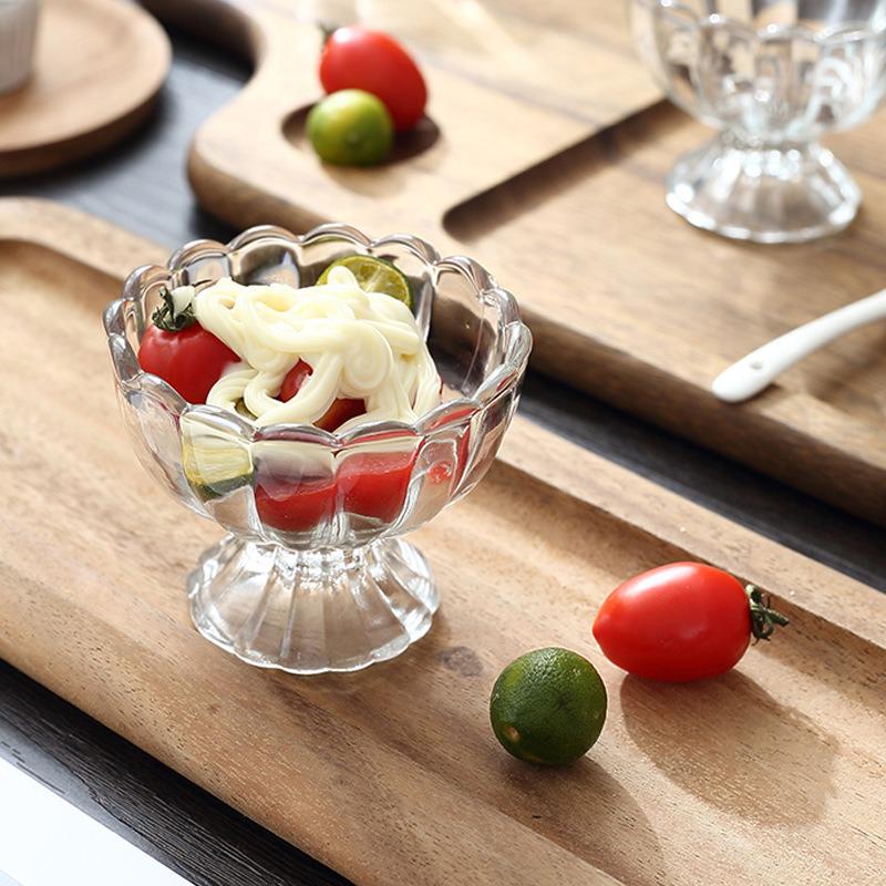 European Style High-Value Glass Dessert Cup for Ice Cream, Yogurt, Fruit Salad, Milkshake & Cold Drinks
