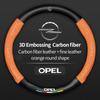 For Opel OPCline ASTRA CORSA INSIGNIA MOKKA VECTRA GTC Tigra Car Carbon fiber Suede Leather Steering Wheel Cover Accessories