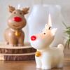 3D Cute Elk Silicone Candle Mold DIY Christmas Scented Candles Soap Molds Plaster Resin Craft Gifts Making Home Xmas Decor