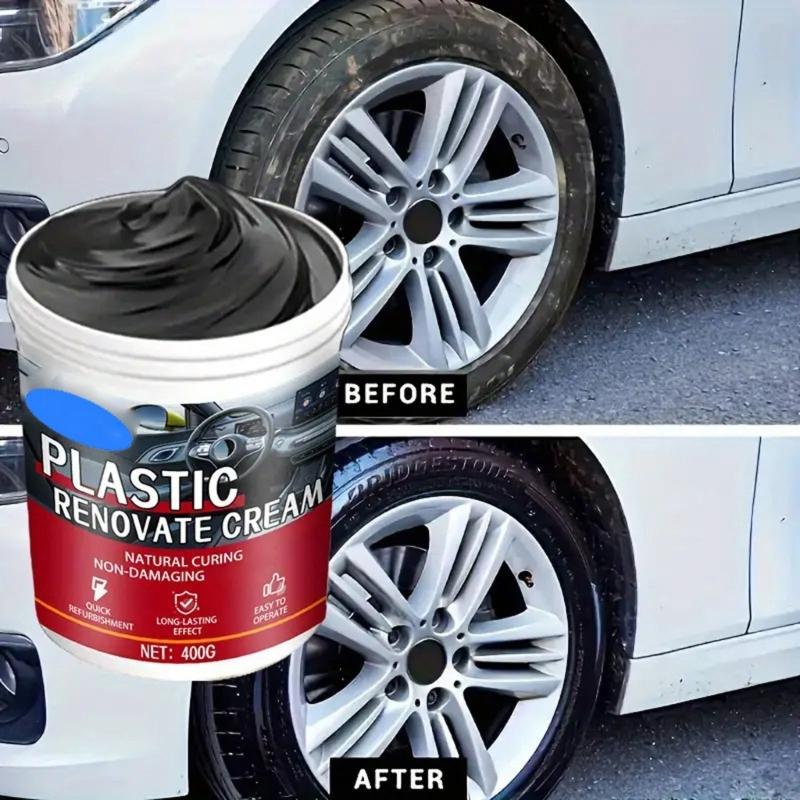 Automotive Plastic Renewal Refurbishing Cream Refinishing Agent Dashboard Tire Blackening Wax Scratch Remover 400g