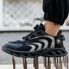 Men Safety Shoes Rotary Buckle Sneakers Puncture-Proof Anti-smash Steel Toe Shoes Indestructible Protective Shoes Work Boots Men