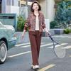 Mom’s Casual Plus-Size Two-Piece Sportswear: Spring & Autumn Fashion for Middle-Aged & Elderly