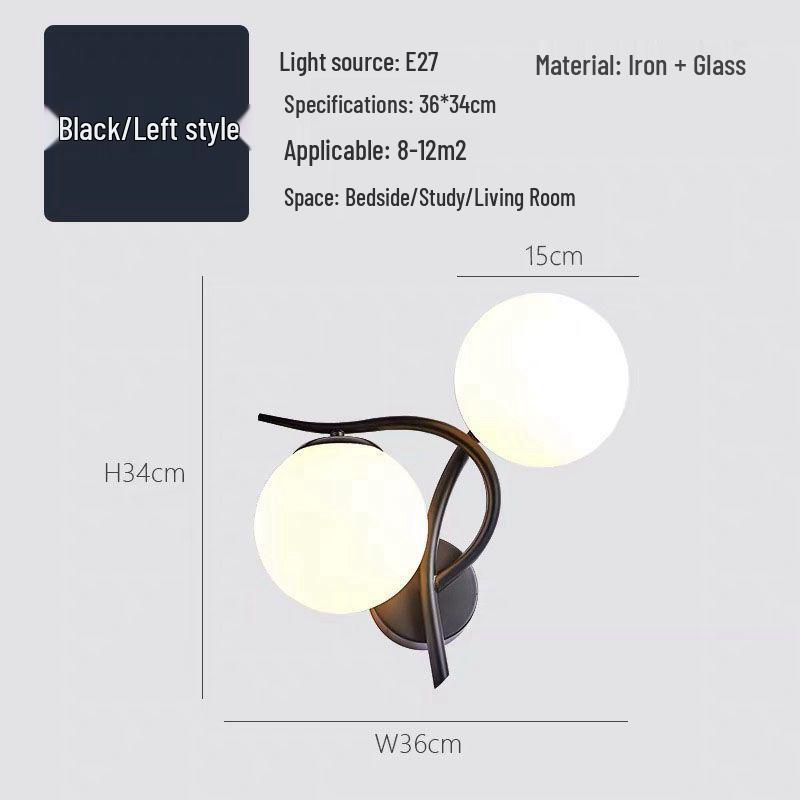 Modern Nordic LED Wall Lamp for Bedroom and Living Spaces