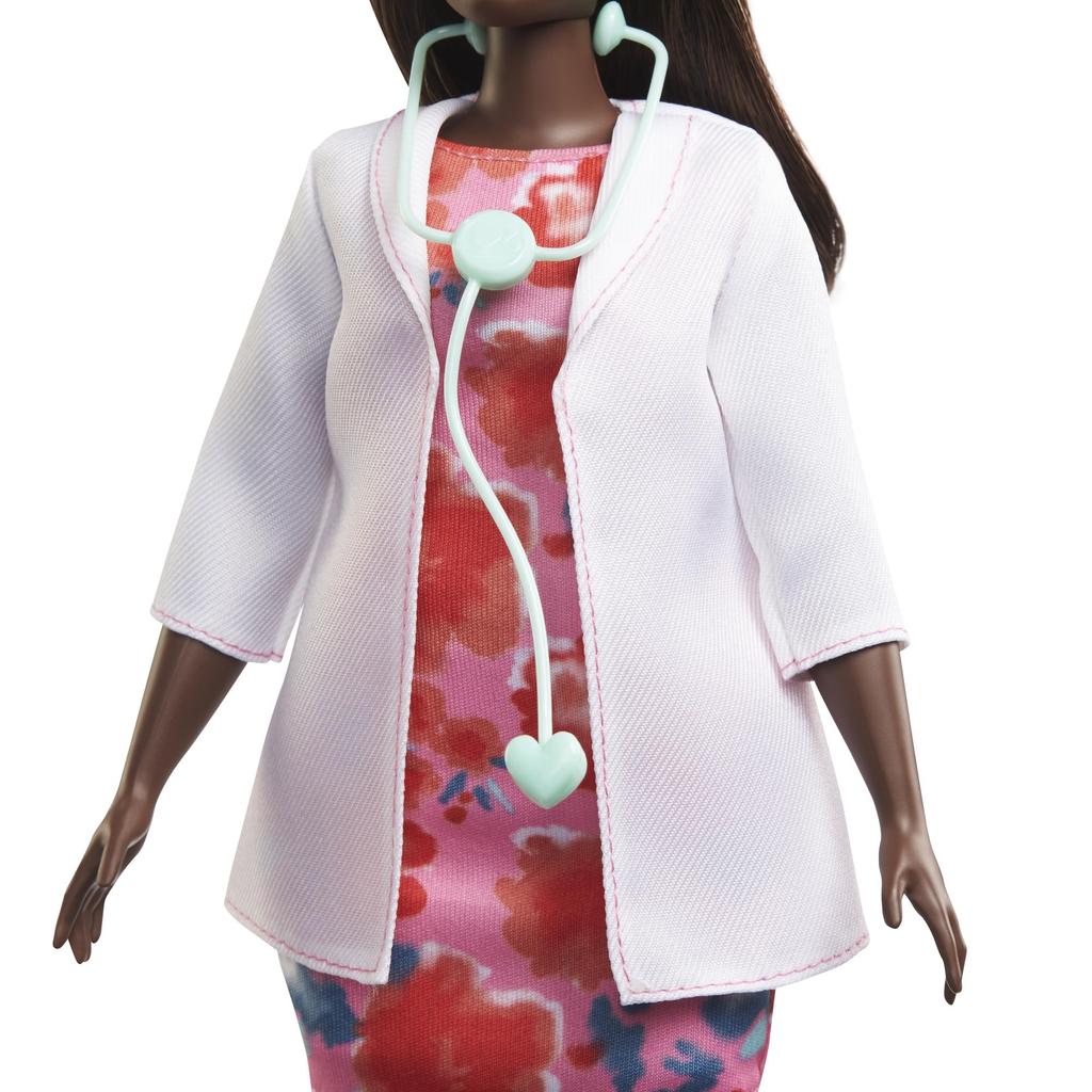 Barbie Barbie Works with Doctor Doll House for Ages 3 and Dress-Up Up, White, GYT29_J