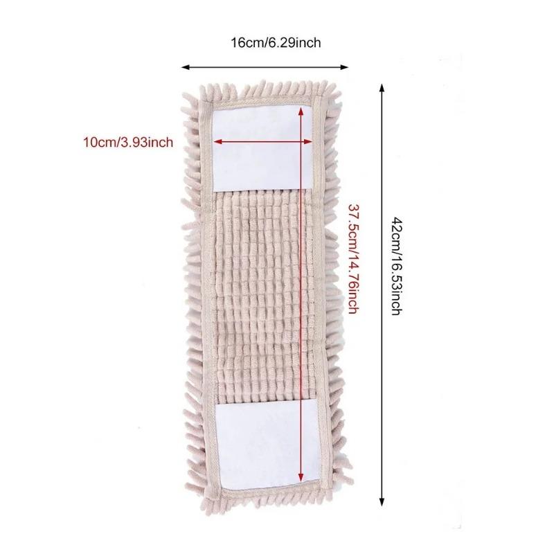40X10CM Rectangle Home Cleaning Pad Chenille Household Dust Mop Head Replacement Easy Replace Dust Mops
