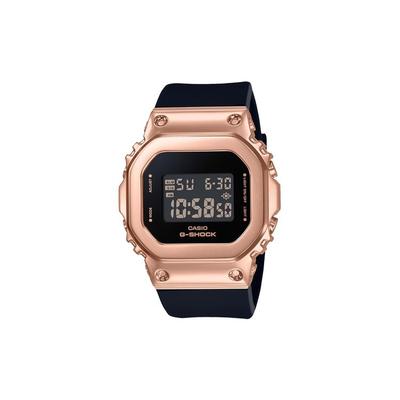 All Metal Series Square Dial Digital Watch Women Watches Rose-Gold Black GM-S5600PG-1PR
