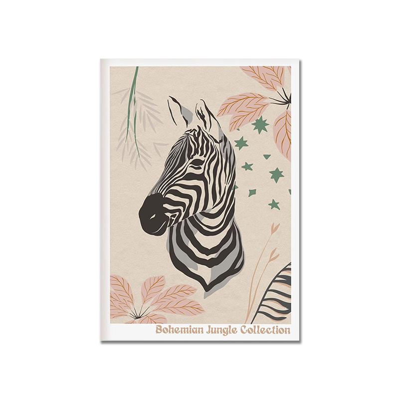 

Тигр, Леопард, Олень, Зебра, постер, винтажный стиль, художественный принт, холст с изображением животных, современная настенная картина для декора спальни 21x30cm No Framed