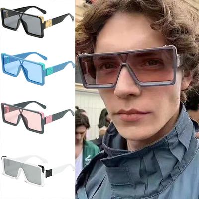 Fashion Oversized Square Sunglasses Men Lens Outdoor Tourism Sunscreen Sunshade Glasses Goggles Non-polarized