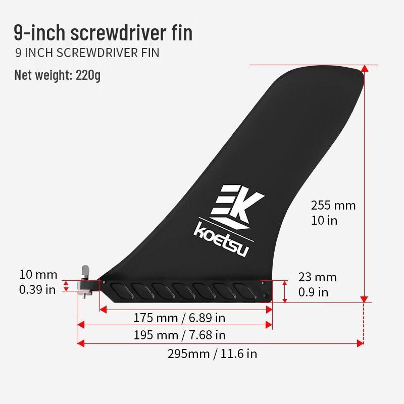 9-inch Screw-Tail Racing Paddleboard Fin