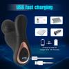 Male Thrusting Prostate Massager Rotating Anal Vibrator Butt Plug Testicle Stimulator Delay Ejaculation Ring Sex Toys For Men