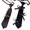 Stylish School Girl Necktie Kids Chain Pre-tied Tie Uniform Accessories Fashionable Girls' Necktie Preepy Look
