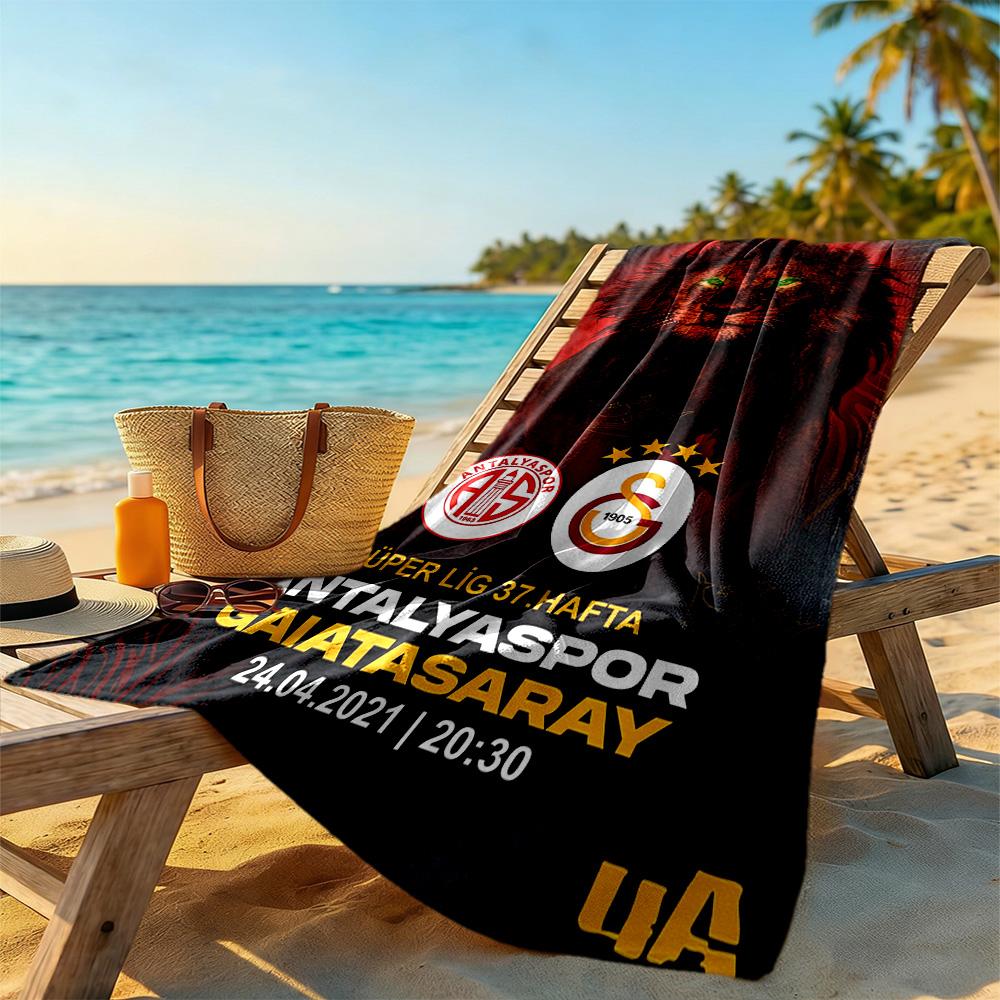 Galatasaray Beach Towel Super Soft Microfiber Quickdry Fabric Comfortable Lightweight