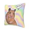 Lustige Hamster Meme Kissenbezug Heimdeko Polyester Kissenbezug für Sofa Auto Niedlicher Kissenbezug Cojines Decorativos Para Sofá