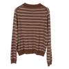 Korean-Style Striped Polo: 2024 Autumn Casual & Versatile Long Sleeve Knitwear
