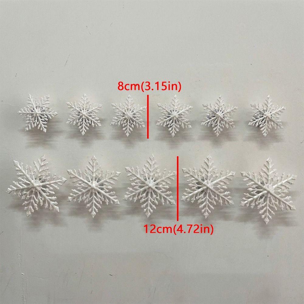 12Pcs White Snowflake Led Snowflake Wall Lights Xmas Wall Hanging Lights  Window Display