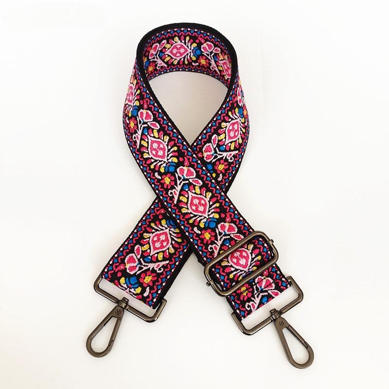 New Versatile Ethnic Style Wide Shoulder Strap Accessories Single Shoulder Diagonal Strap Adjustable Women's Bag Strap Fashion
