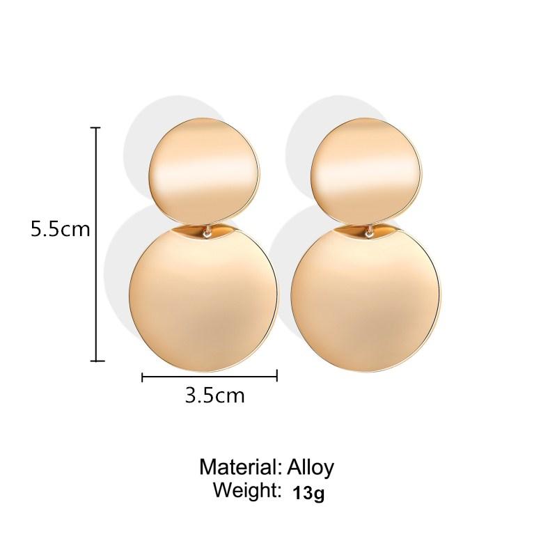 Big Statement Earrings Red Black White Gold Round Circle Oval Geometric Earrings for Women Punk Metal Earring Boho Jewelry 2020