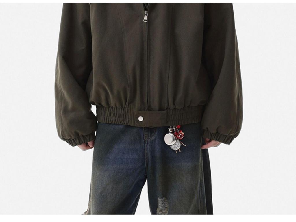 Zuoshan Diao Men's Hooded Cotton Jacket: Winter Velvet, Thick, Loose Fit, Youthful Trendy American Workwear Style.