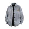 Men's Long Sleeved Shirt, Loose Workwear Shirt, Plus Size Casual Lapel Cardigan Jacket