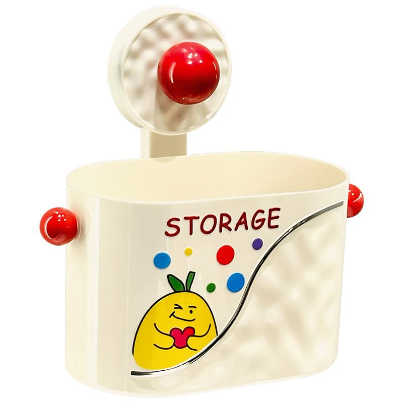 Wandmontierter Zahnbürsten-Zahnpasta-Aufbewahrungshalter Becher-Set Regal Gesichtstuch-Aufbewahrungsbox Saugfuß-Ablage Badezimmerzubehör