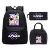 Demon Hunters Printed Children's Backpack Three-piece Campus Fashion Primary and Secondary School Students Large Capacity School Bag
