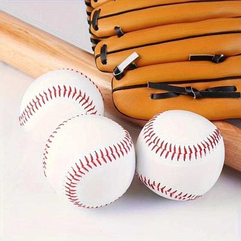 1PC Baseball No. 9 Softball Hard Ball Softball Craft Ball Sports Equipment White Safety Men'S Baseball Sports Training Standards