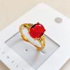 24K Gold Plated Open Women's Wedding and Proposal Ring