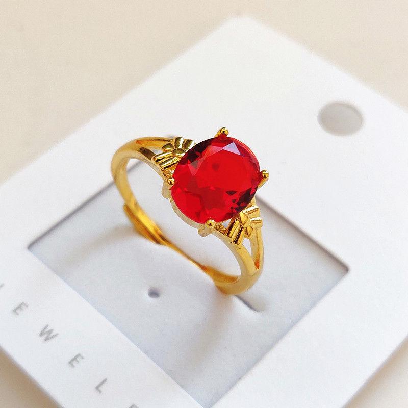 24K Gold Plated Open Women's Wedding and Proposal Ring