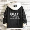 White Ink Heat Transfer Tour Commemorative Denim Jacket ENHYPEN Fangs Bat Print Casual Men's and Women's Versatile Jacket
