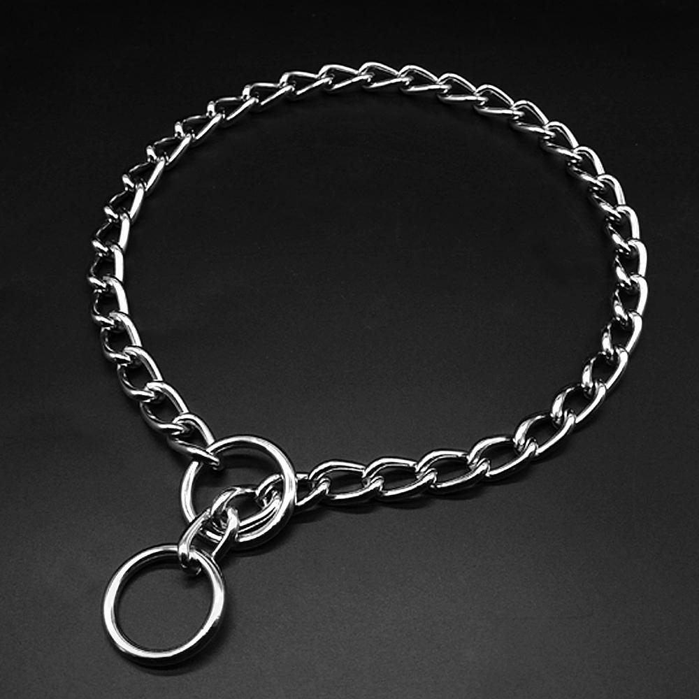 Dog Slip Chains Pet Choke Collar Dog Metal Chain Collars for Small Medium Large Dogs Training Diameter 2.0mm 2.5mm 3.0mm 4.0mm