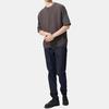 UNIQLO Solid Color Zipper Tapered Jeans Men bottoms Black 477153-09