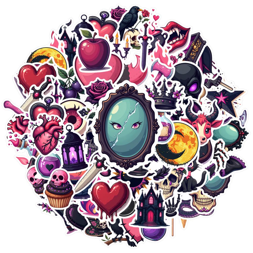 Cute Fantasy Decals Gothic Gothic Gothic Stickers Stationery Stickers For Suitcase Car Sticker