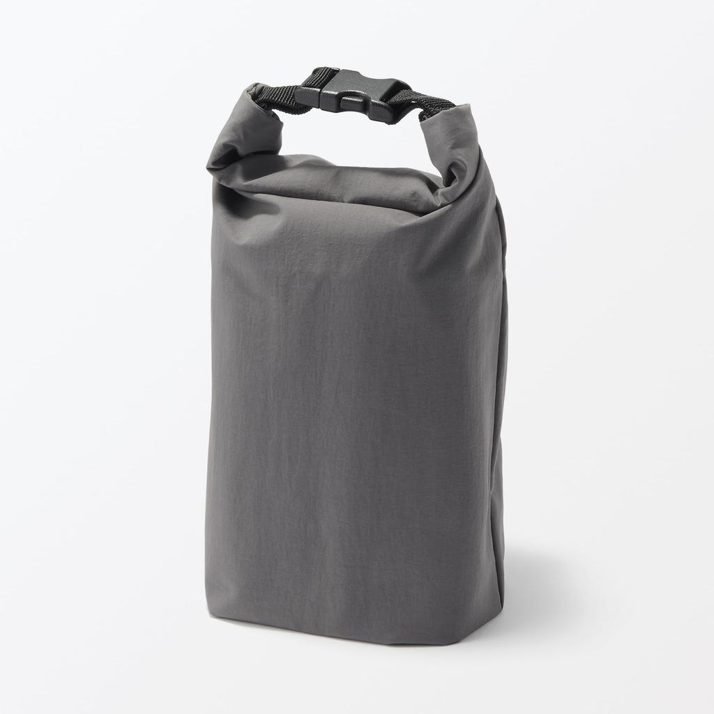 MUJI Adjustable Height Lunch Bag Roll Top Small Gray 84843068