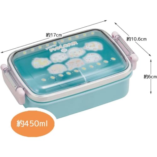 Skater Children's Lunch Box, 450ml, Antibacterial, Featuring Puipui Molcar Fluffy Crayons, Made in Japan (RBF3ANAG-A)