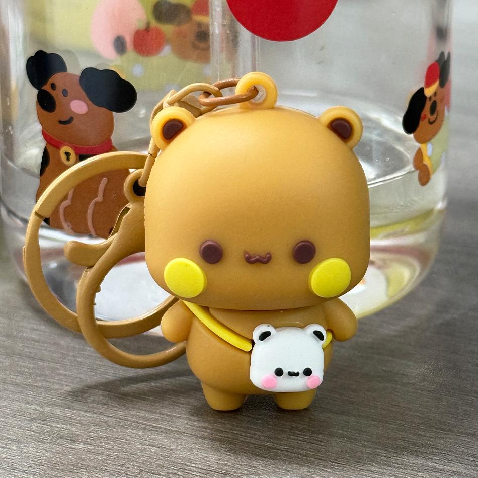 In Stock Panda Bubu And Yier Pendant Dolls Kawaii Toys Cute Cartoon Panda Bear Doll Key Chain Backpack Pendant Couple Gift