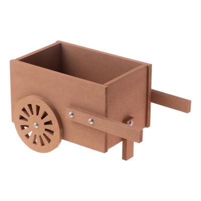 Igarden iGarden Japanische Herstellung iWood Pflanzgefäß Stil Natur Montiert Gartenarbeit Blumenständer Außen Blumenbeet 2-rädrig