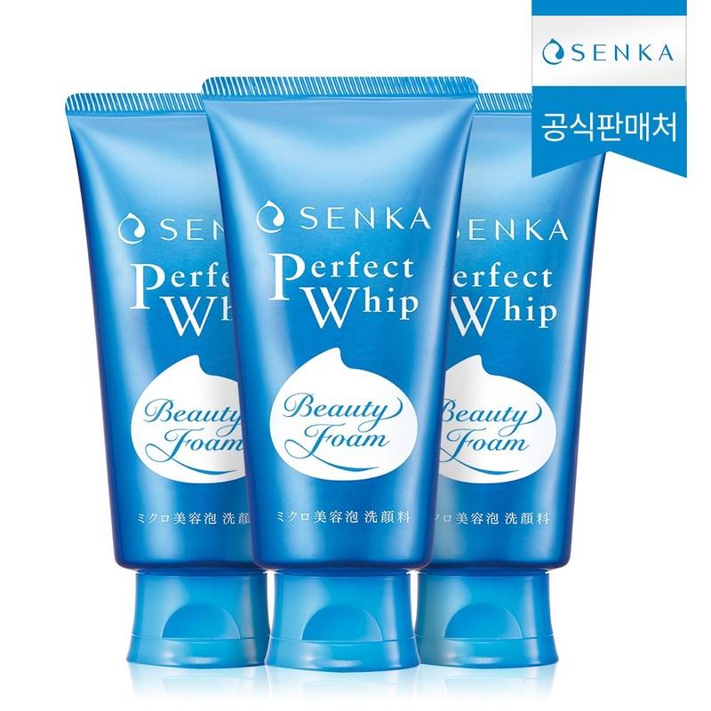 Senka Perfect Whip Facial Wash A Cleansing Foam, 120g, 3 pcs