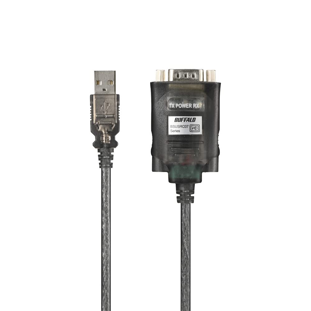 Buffalo Conversion Black USB-to-Serial Cable, Skeleton, 0.5m, BSUSRC0705BS/N