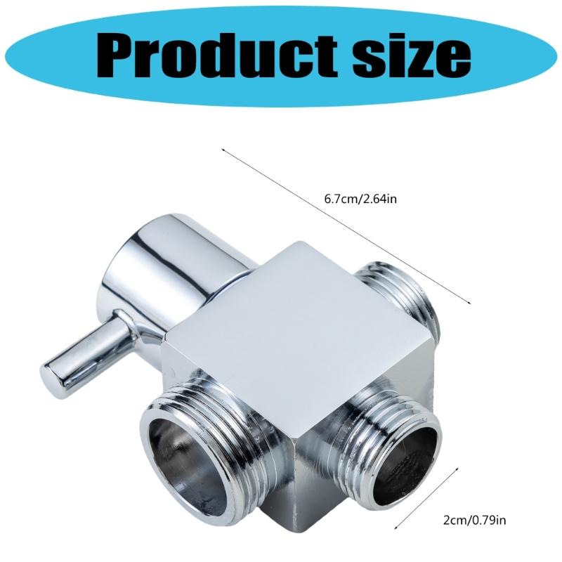 Strong Brass Shower Valves Splitters Double Port Fast Switching Corrosion Resistant Adapters for Shower Head Systems