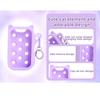 Universal Silicone Sleeve for Power Mist & Glow Mist Bottles Quick Install with Portable Hook Design Easy To Carry